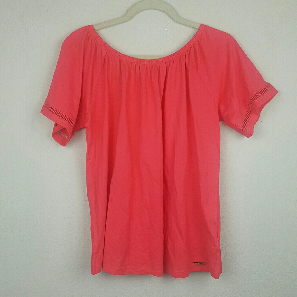 NWT Michael Kors Off The Shoulder Coral Reef Top